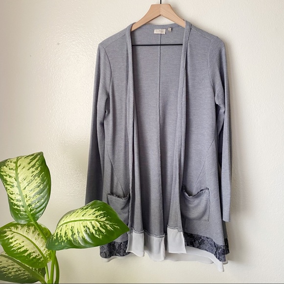 LOGO by Lori Goldstein Sweaters - Lori Goldstein | Waffle Knit Cardigan